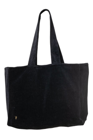 sac de sport, ordi, week end en velours côtelé bio noir