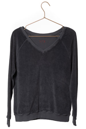 Sweat en éponge bouclette bio SWEET V SUNY anthracite