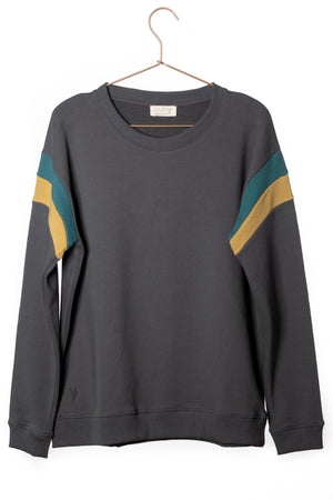 Brune sweat oversize basique femme écoresponsable anthracite