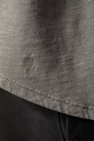 tee shirt 100% biologique manche longue femme col v coton gris kaki Extra suny V doux