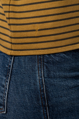 Navy suny marinière femme coton bio certifié GOTS bronze terre jaune