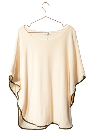 cape de bain piscine plage en éponge boucle bio écru