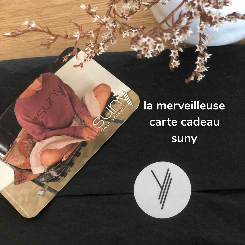 carte cadeau suny tee shirt robe sweat et pull en coton bio