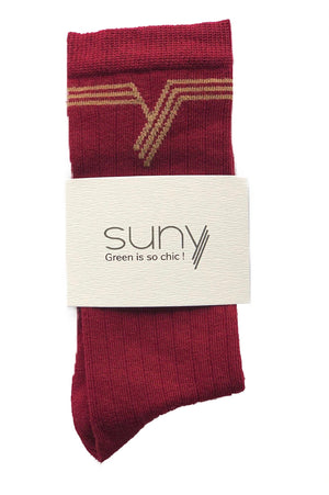 chaussette bordeaux