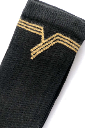 Chaussette en coton bio femme de couleur noir