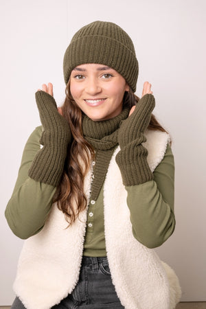 Mini écharpe JULES kaki vert en laine italienne upcyclée façon Sophie scarf Suny