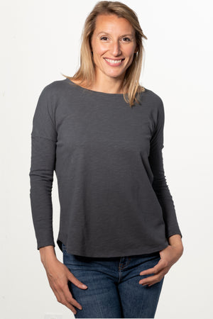 Tee shirt en coton bio EXTRA SUNY DOUX anthracite