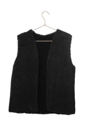 Gilet Dakota noir – version velours noir, élégant et éco-responsable