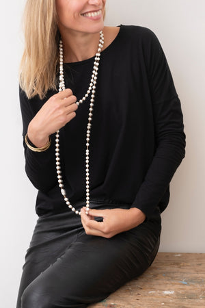 Tee shirt en coton bio EXTRA SUNY DOUX noir