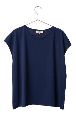 Tee-shirt ROCKY Suny marine foncé – coton bio GOTS, coupe loose