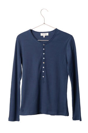 Tee-shirt tunisien SUNY en coton bio couleur bleu marine