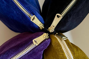 trousse de toilette en velours lisse et bio