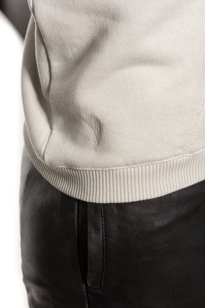 Pull sweat ajusté col rond pour femme en coton bio GOTS eco responsable marque suny gris clair vert sauge