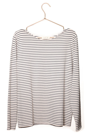 Navy suny marinière femme coton bio certifié GOTS rose poudre