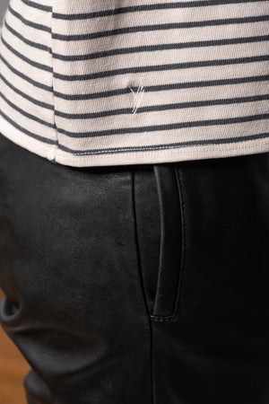 Navy suny marinière femme coton bio certifié GOTS rose poudre