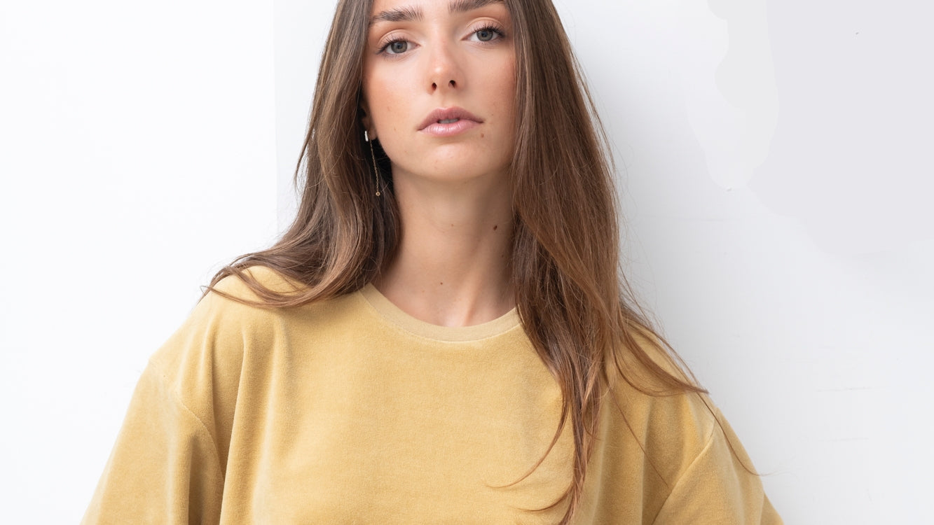 Tee shirt jaune femme en coton bio
