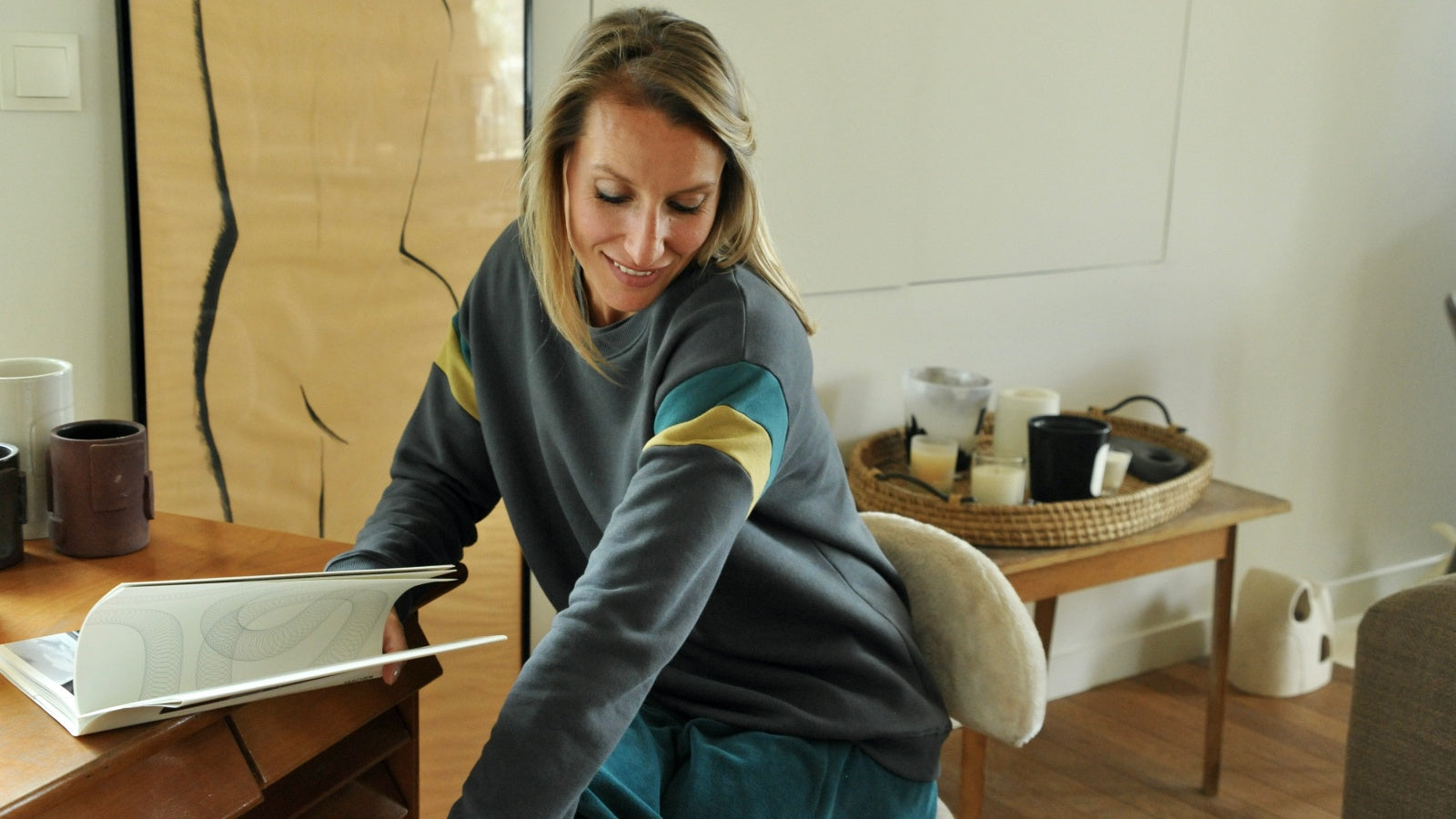 Pull manches longues femme en coton bio