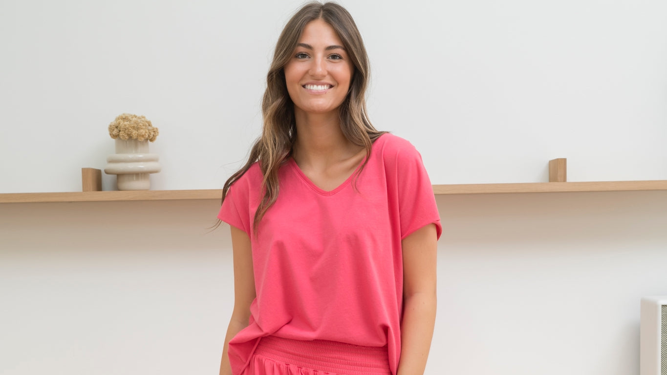 Vêtement rouge femme en coton bio