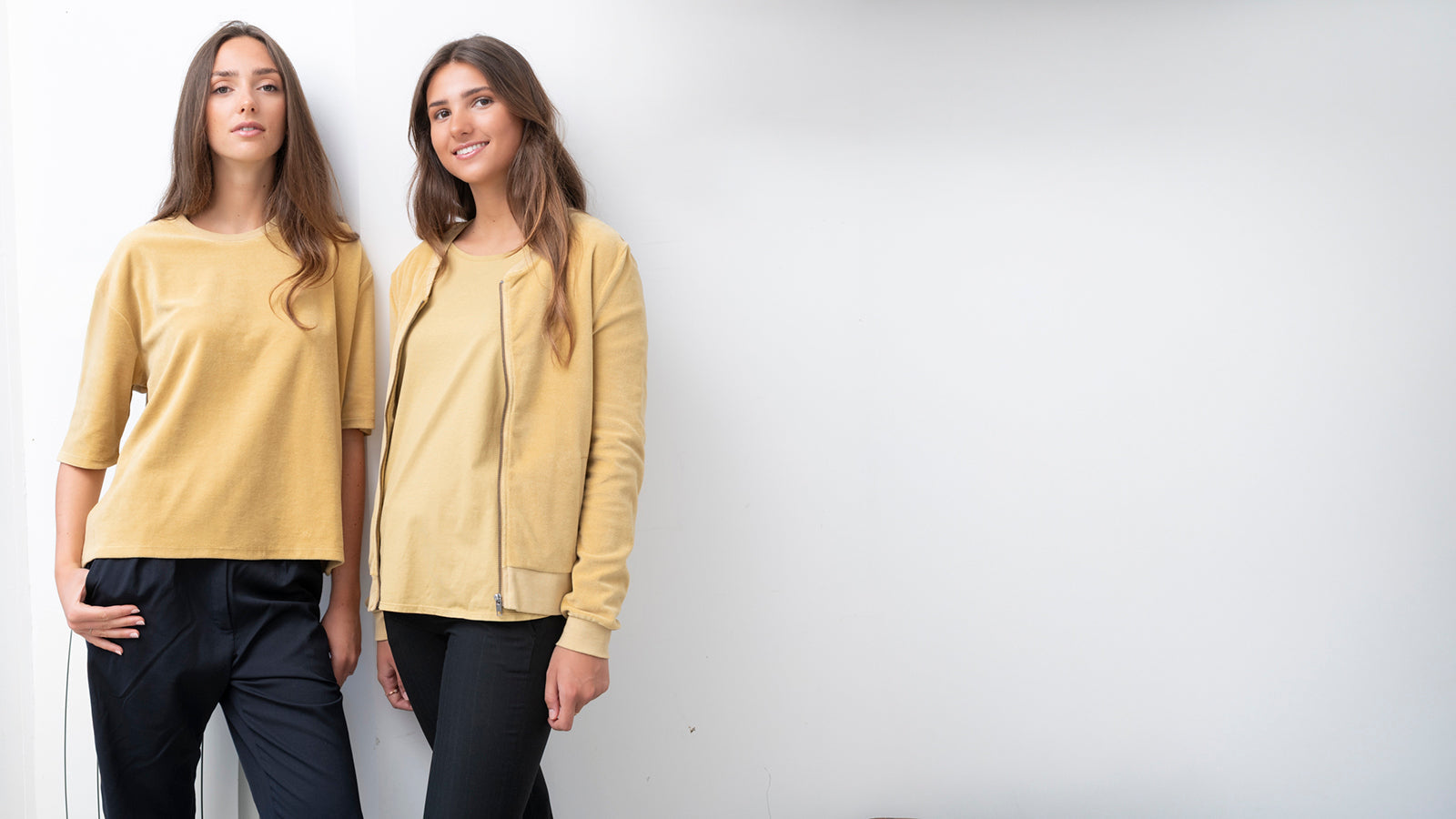 femmes portant des Vêtements jaune en coton 100% bio