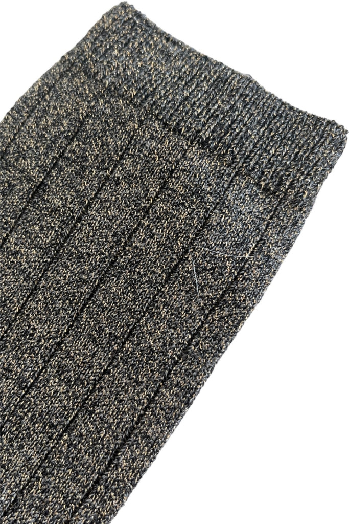 Chaussette à paillettes en coton bio fabriquées en France de couleur anthracite