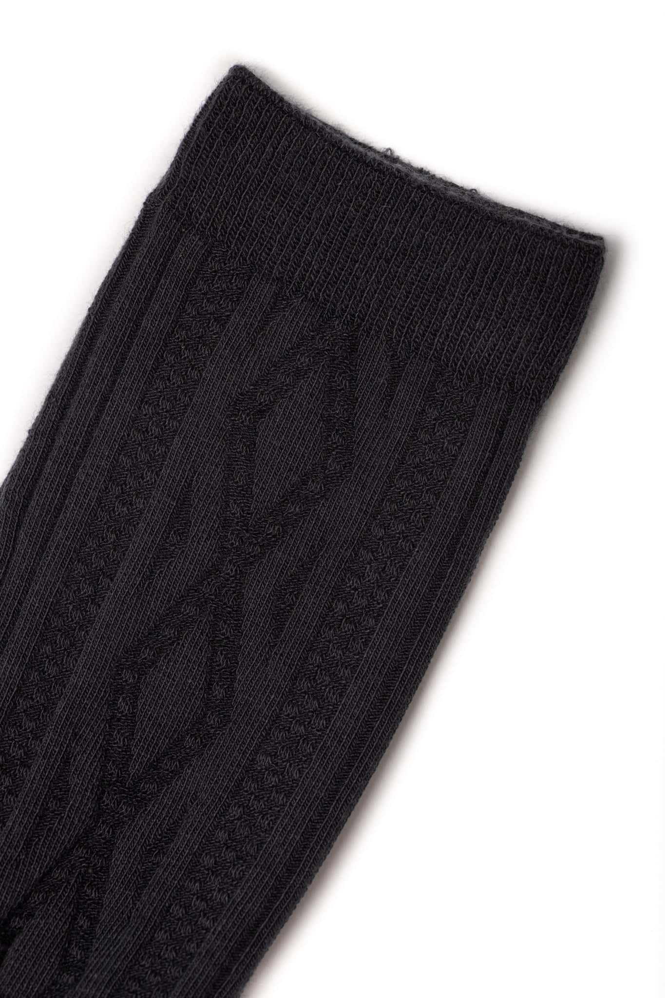 Fanette chaussette torsadée coton bio femme fabriqué en france encre