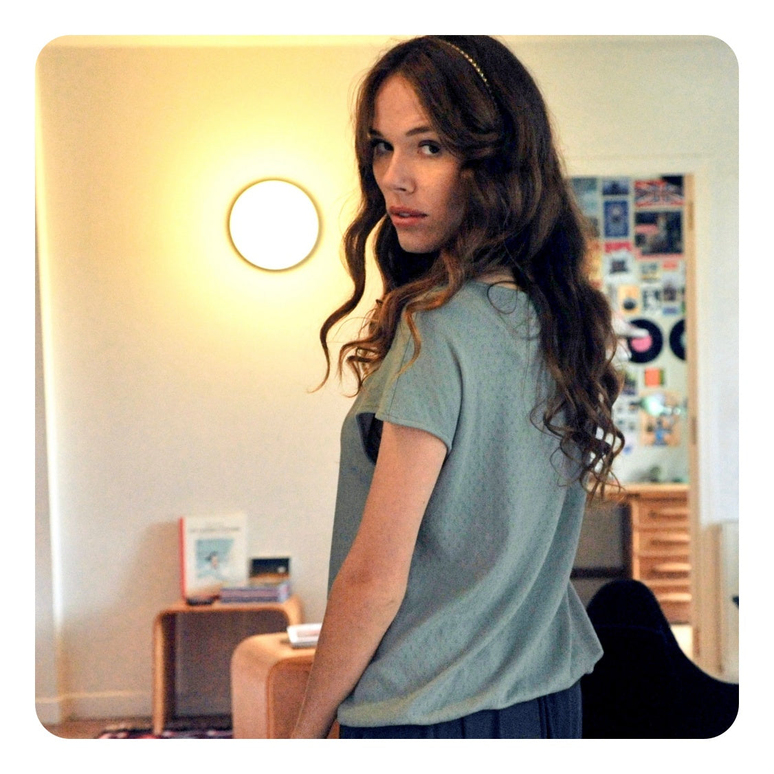 tee shirt en coton bio vert sauge 