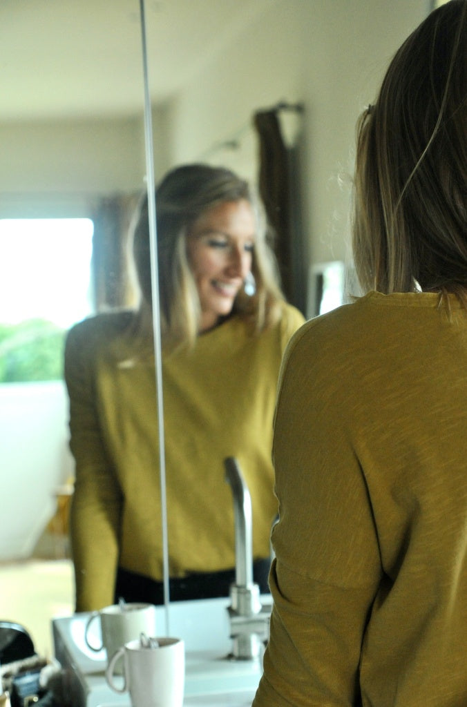 Extra suny doux tee shirt col rond femme écoresponsable label GOTS bronze terre