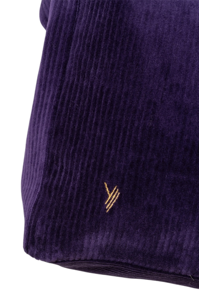 sac de sport, ordi, week end en velours côtelé bio violet