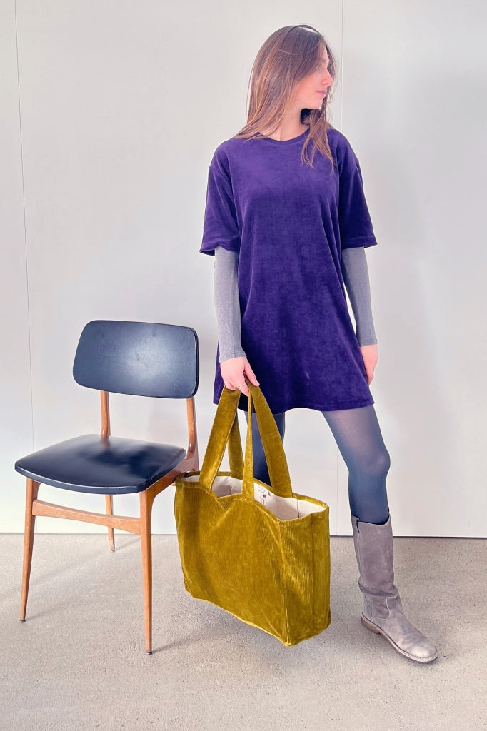 sac de sport, ordi, week end en velours côtelé bio 