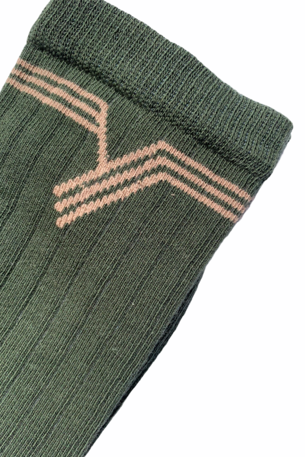 Chaussette française à côte en coton bio fabriquées en France de couleur vert mystère