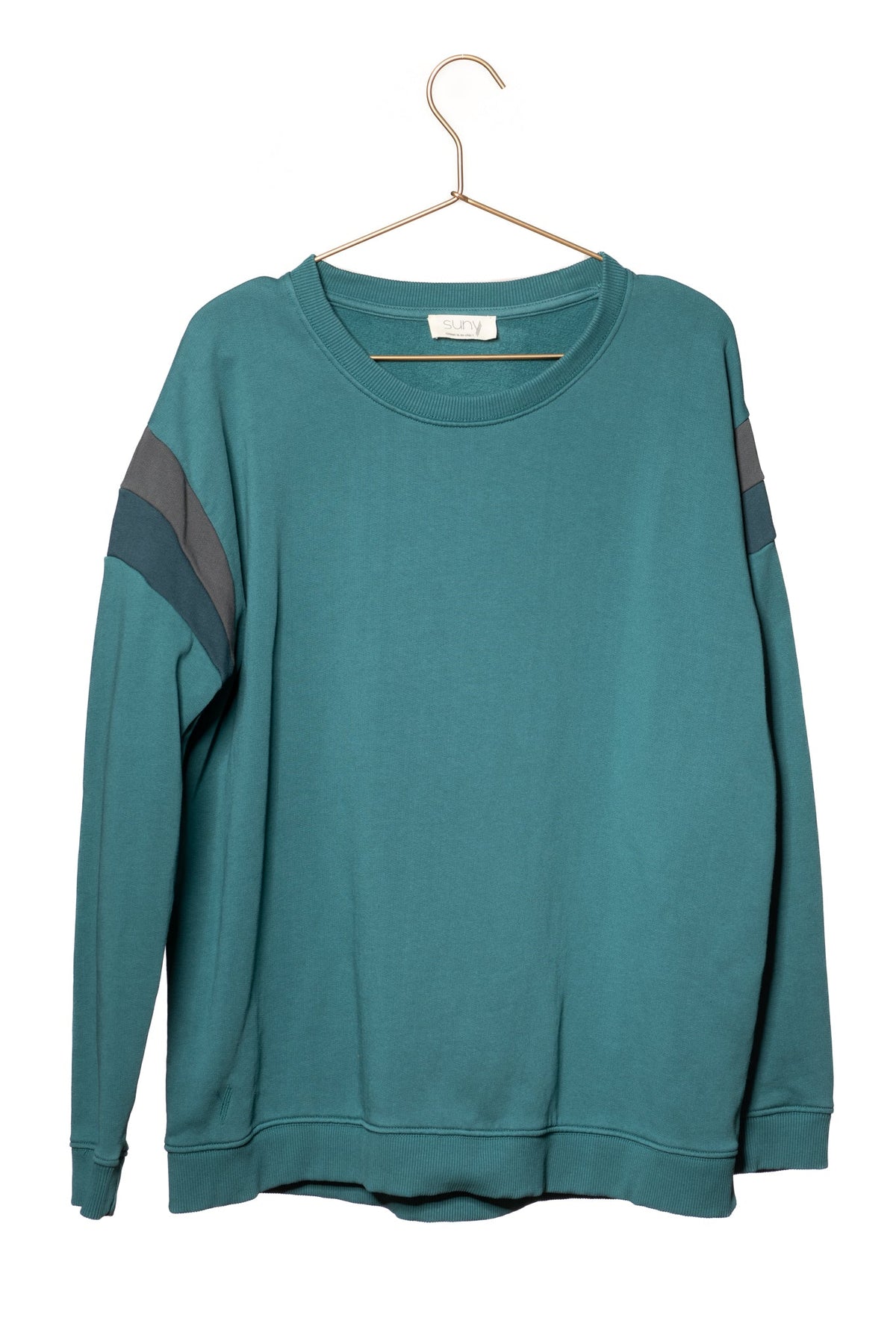 Brune sweat oversize basique femme écoresponsable vert pin