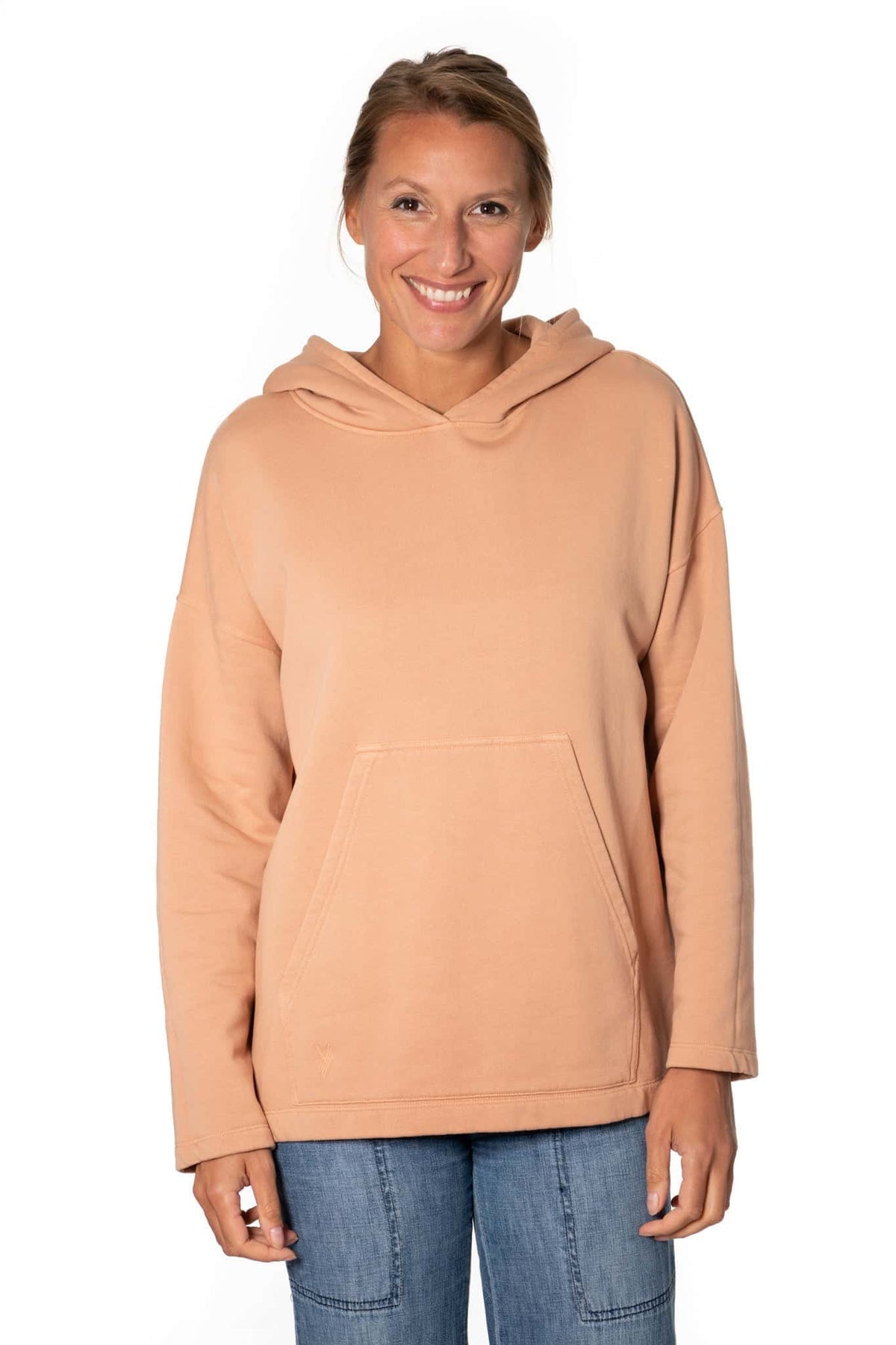 Sweat capuche femme coton bio certifié GOTS hoodie en molleton bio oversize vareuse rose des sables, rose doux, rose corail, rose brun, rose orange, vieux rose, rose ancien, rose beige, rose caramel
