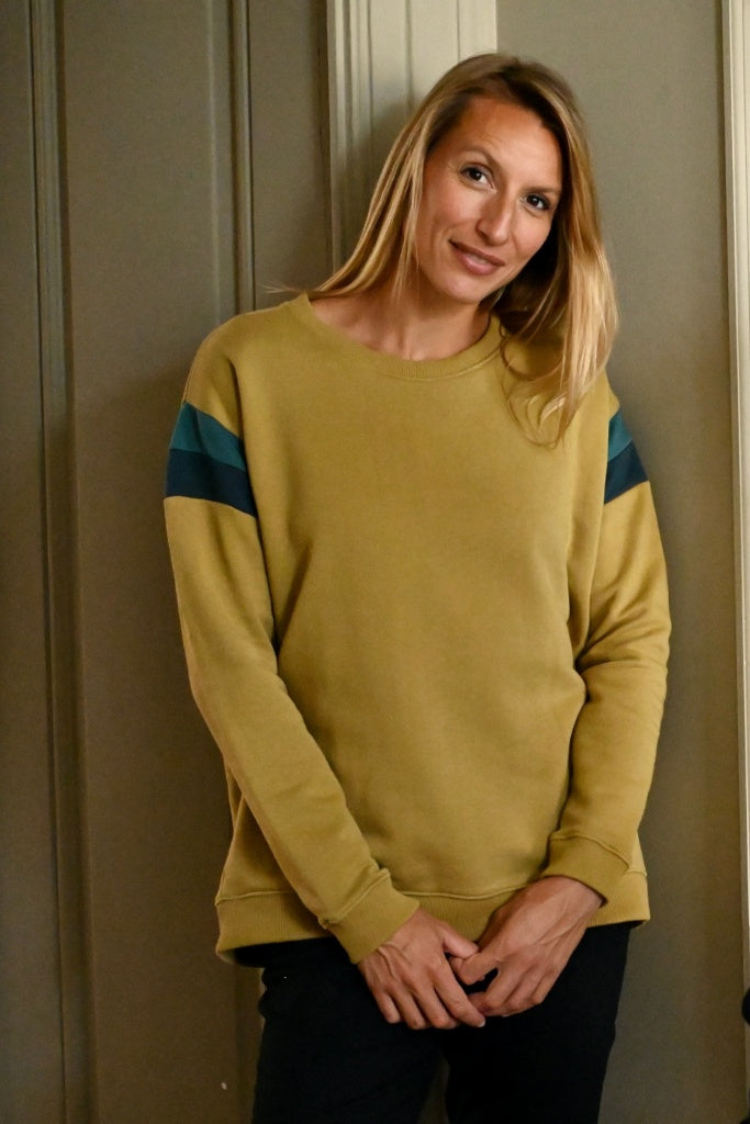 Brune sweat oversize basique femme écoresponsable anthracite bronze terre