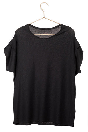 Tee shirt en coton bio EXQUIS SUNY noir