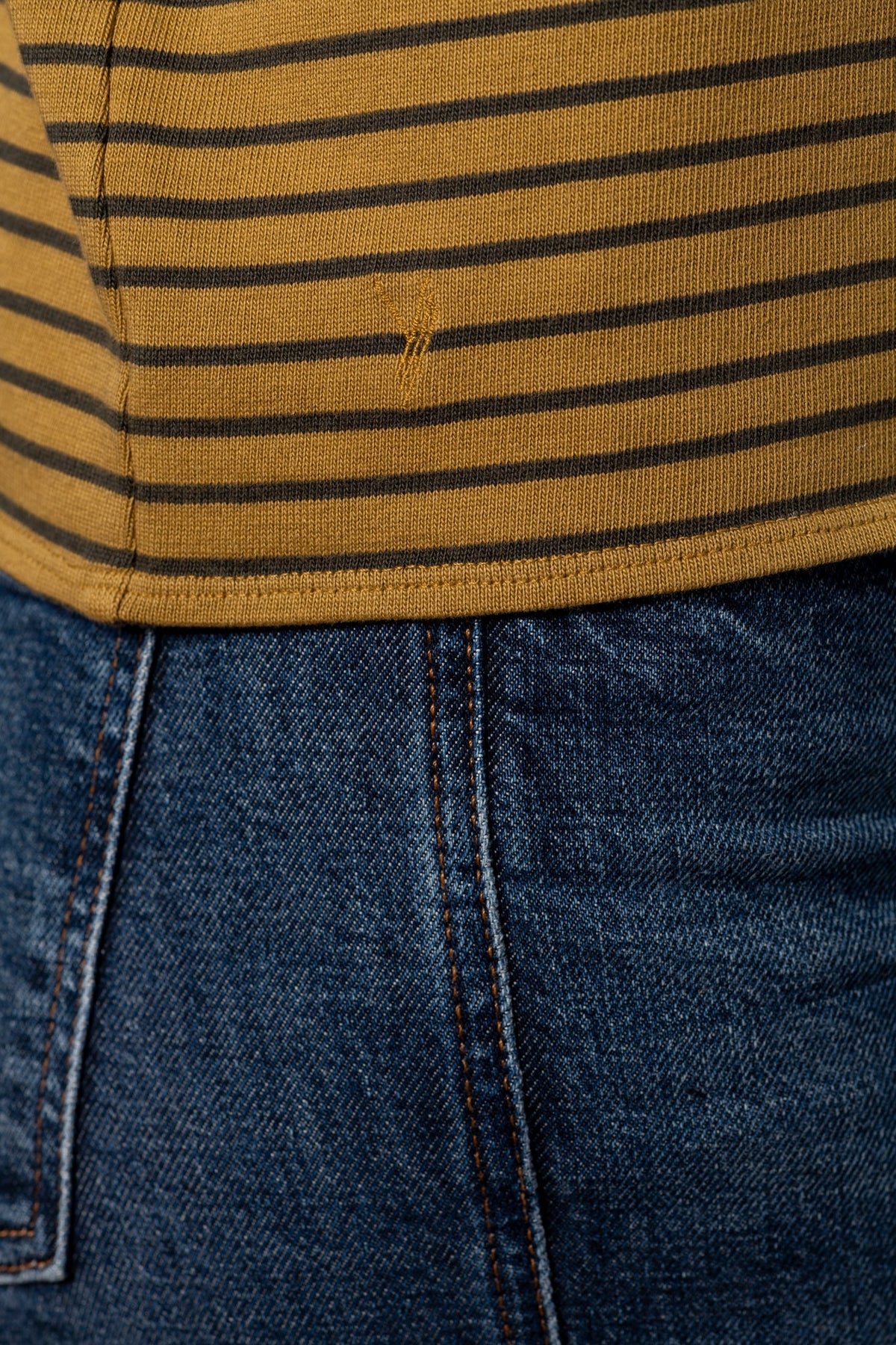 Navy suny marinière femme coton bio certifié GOTS bronze terre jaune