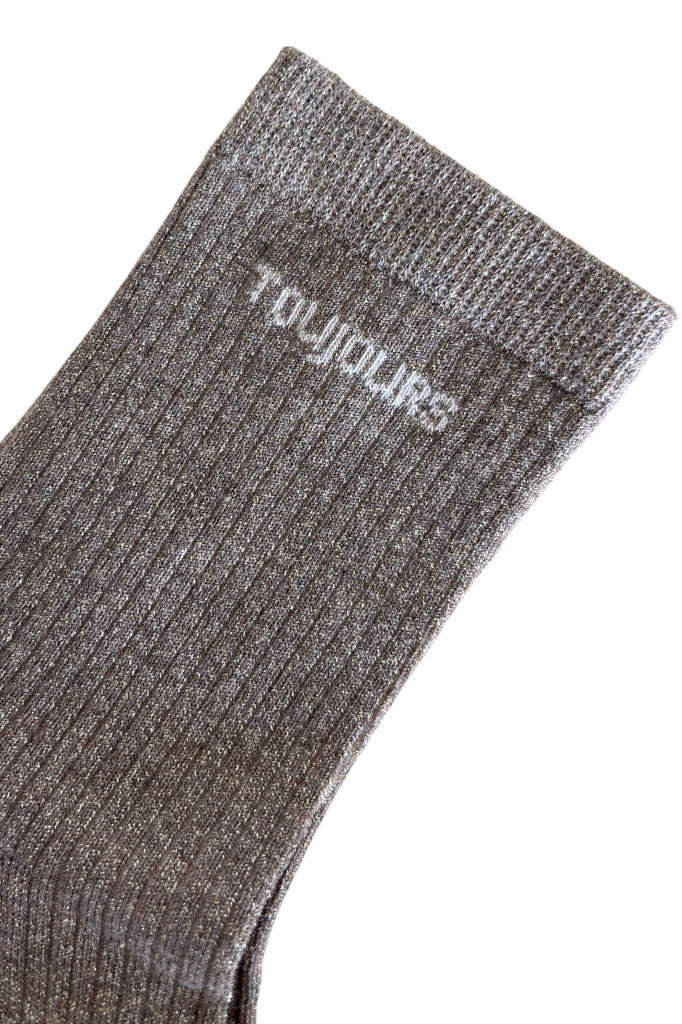 Chaussettes Amour Toujours dorée Suny x Soin de soi, idée cadeau made in France à glisser sous le sapin