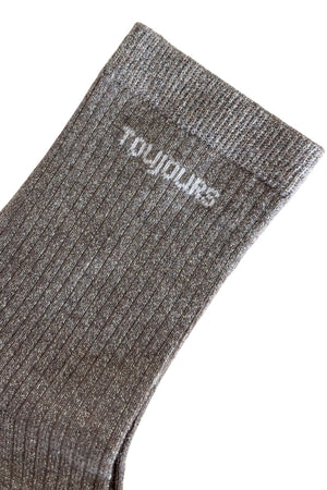 Chaussettes Amour Toujours dorée Suny x Soin de soi, idée cadeau made in France à glisser sous le sapin