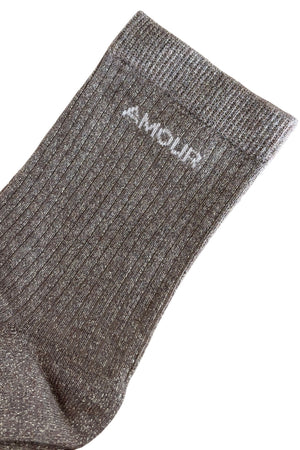 Chaussettes Amour Toujours dorée Suny x Soin de soi, idée cadeau made in France à glisser sous le sapin