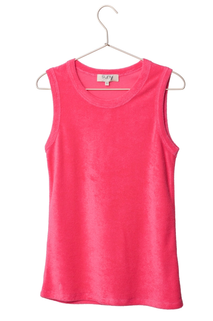 Débardeur en éponge bouclette bio GISELE pink