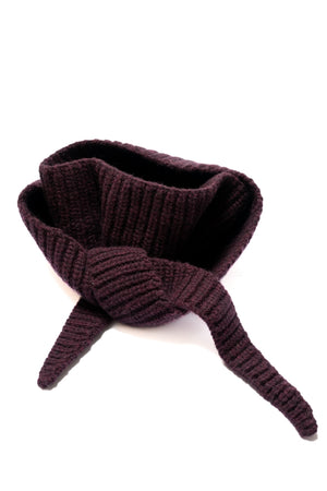 Mini écharpe JULES bordeaux chiné en laine upcyclée façon Sophie scarf Suny