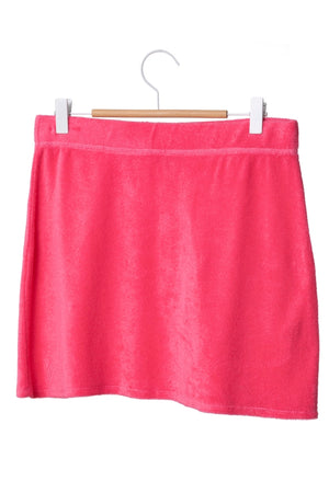 Détail de l’éponge bouclette de la jupe Mini Gilda pink Suny, coton biologique certifié GOTS