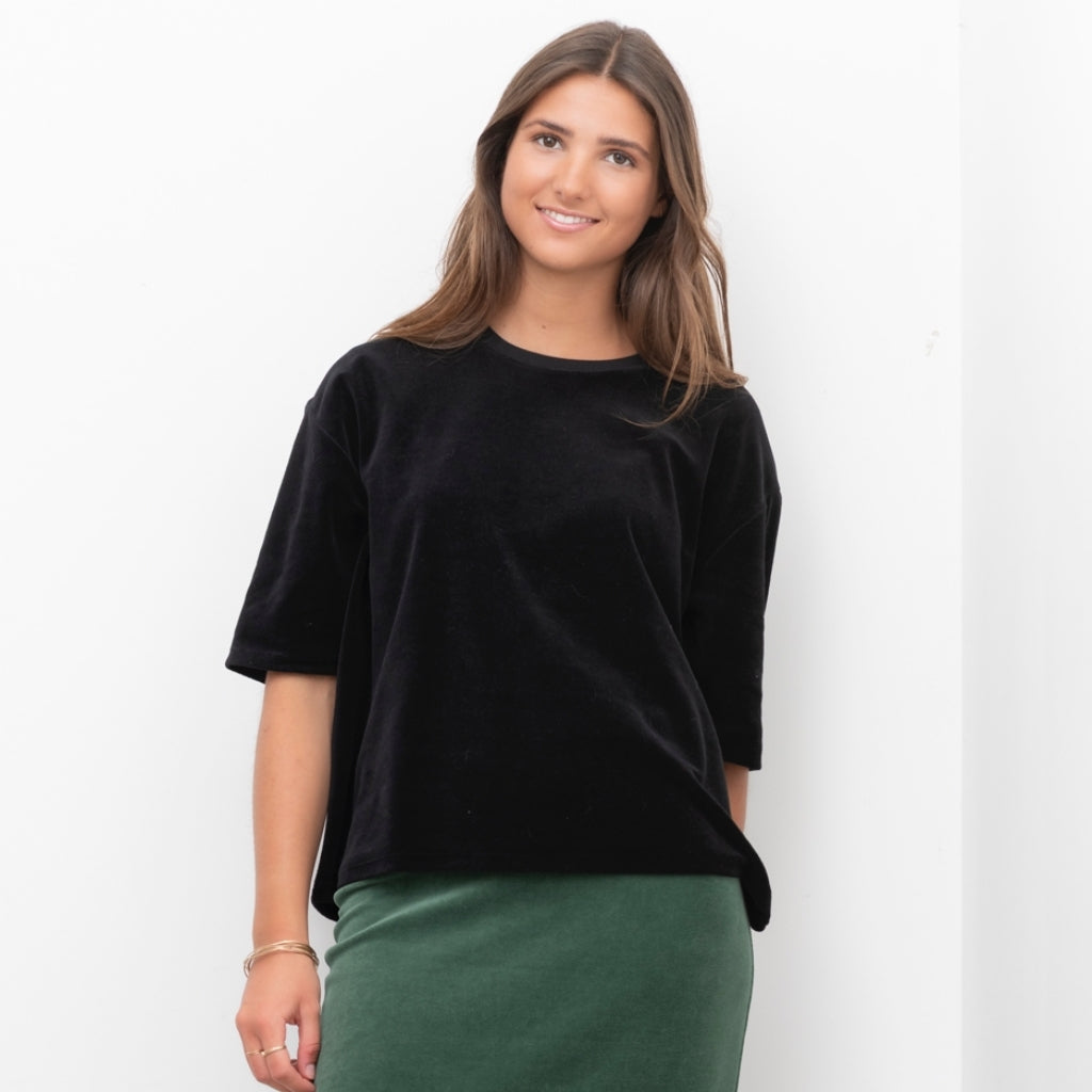 total look velours jupe et pull