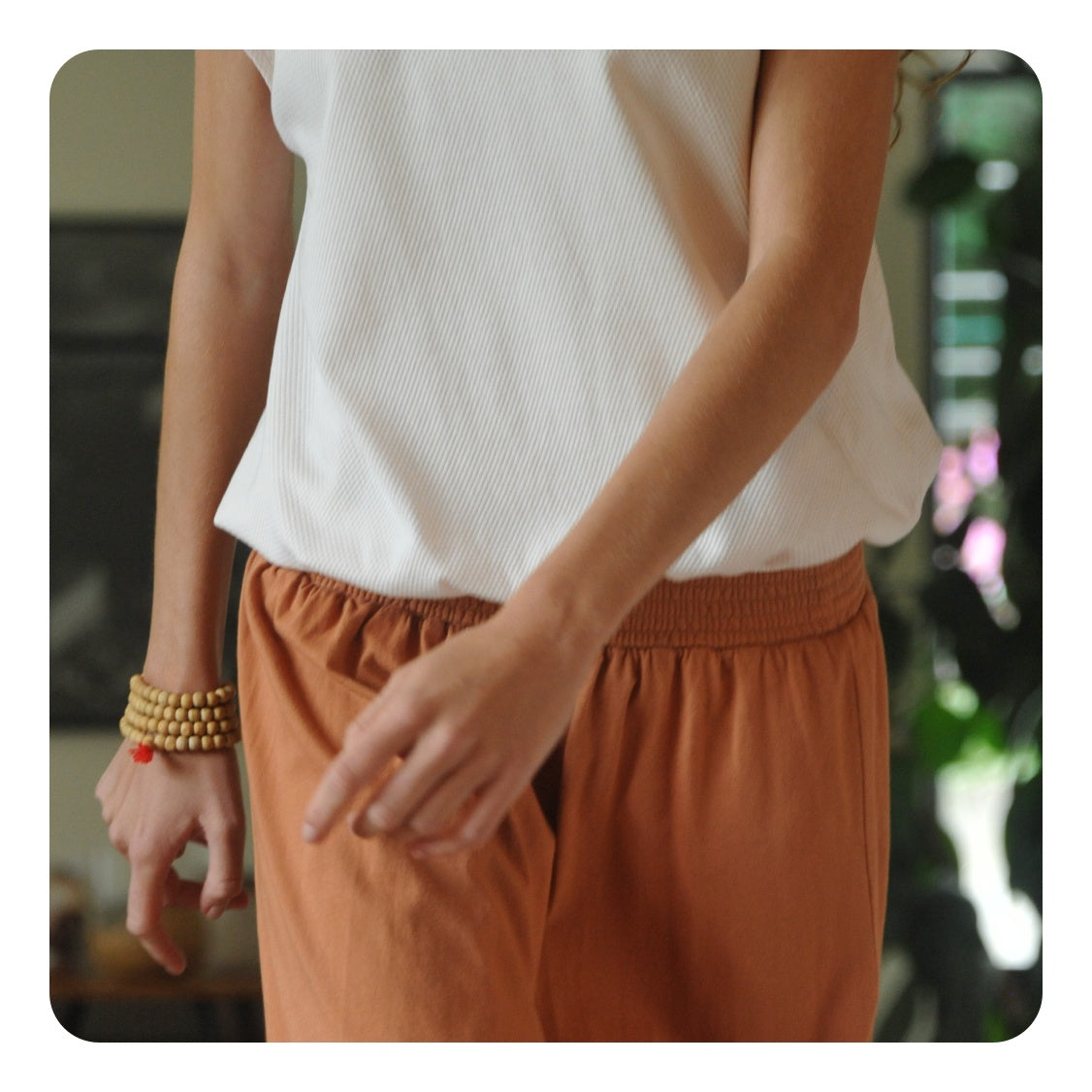 jupe  en coton bio caramel