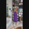 robe longue bustier en coton bio robe de plage violette