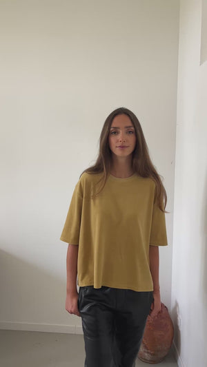 Tee-shirt HERMINE en velours miel – coton bio doux et lumineux