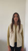 Gilet éco-responsable femme en velours et fausse fourrure écrue – modèle Dakota