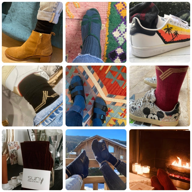 bande suny chaussette en coton bio 