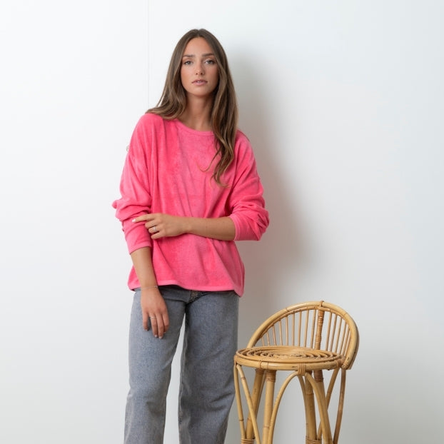 pull elsa en éponge bouclette pink suny 