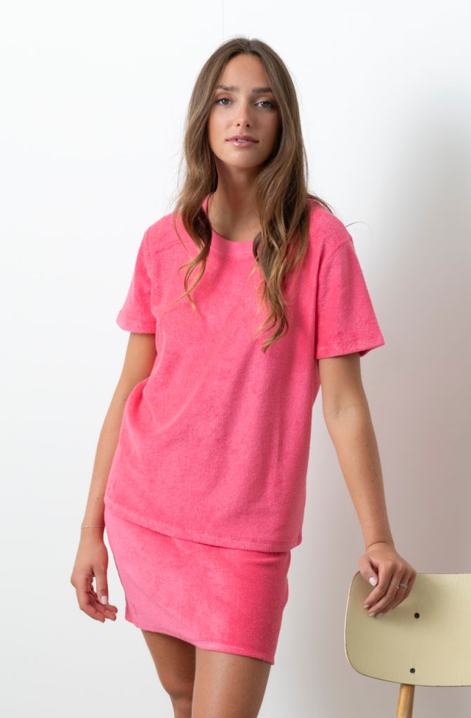 ensemble en éponge bouclette pink