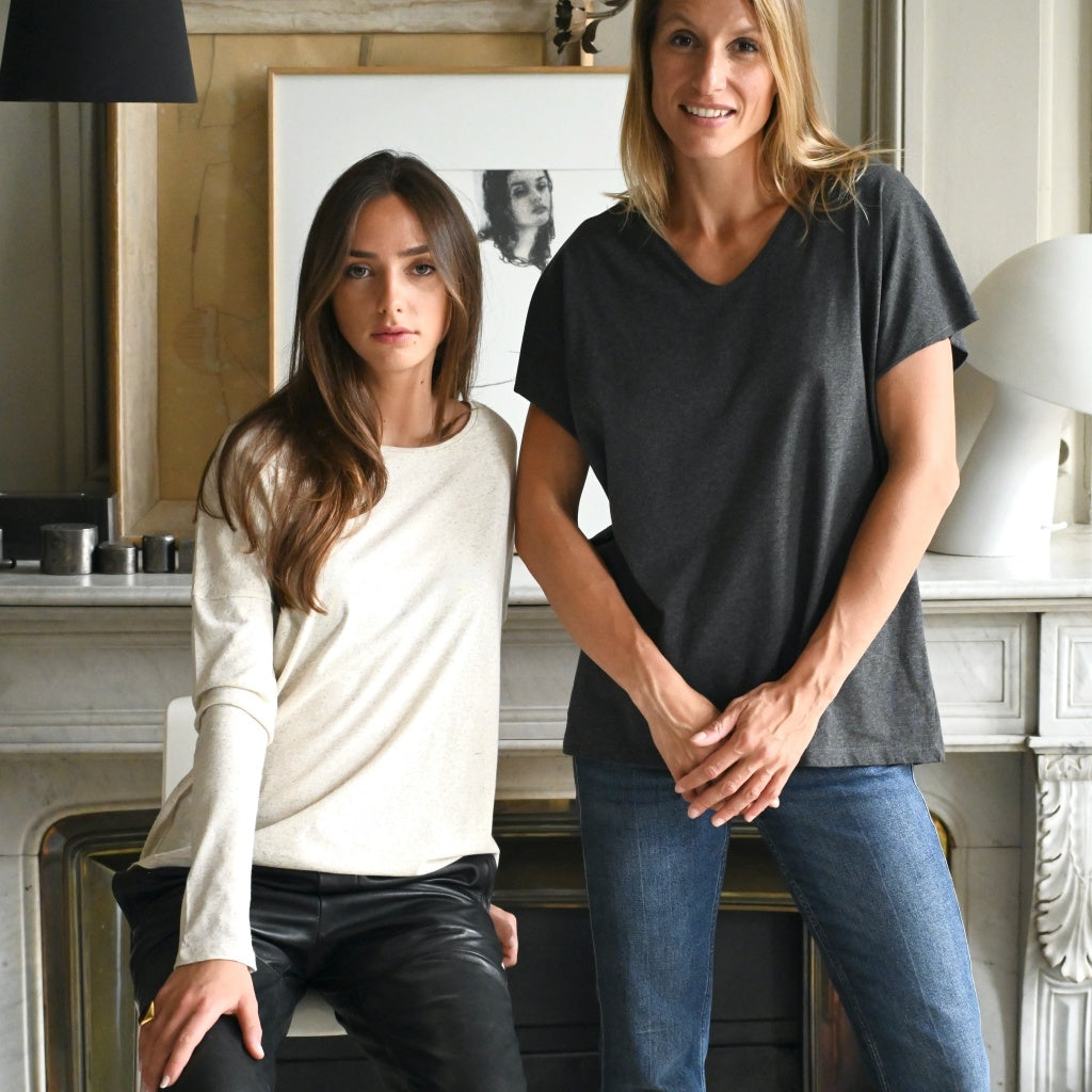 tee shirts en tissous up-cyclés